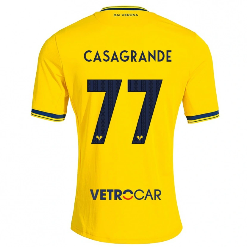 Danxen Herren Tommaso Casagrande #77 Gelb Rot Auswärtstrikot Trikot 2026/27 T-Shirt