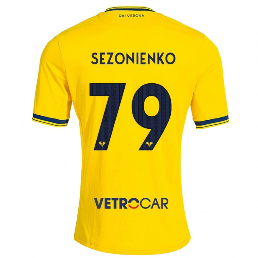 Danxen Herren Kacper Sezonienko #79 Gelb Rot Auswärtstrikot Trikot 2026/27 T-Shirt