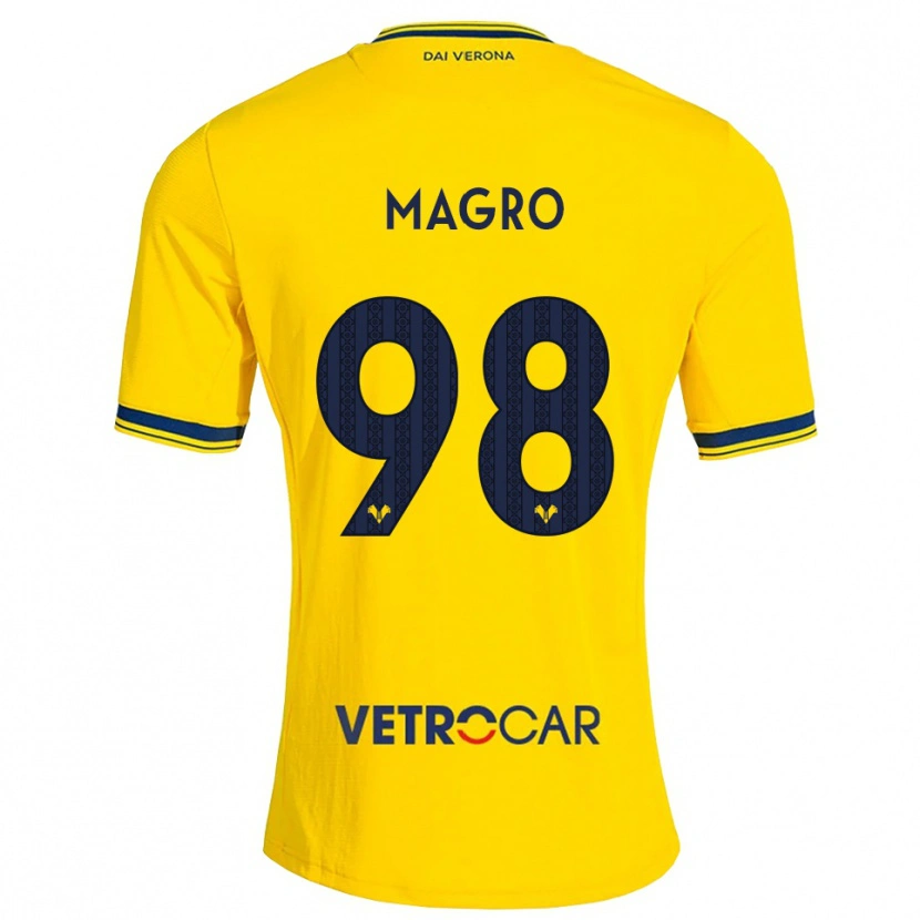 Danxen Herren Federico Magro #98 Gelb Rot Auswärtstrikot Trikot 2026/27 T-Shirt