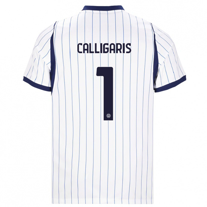 Danxen Herren Alessandro Calligaris #1 Weiß Dunkelblau Auswärtstrikot Trikot 2026/27 T-Shirt