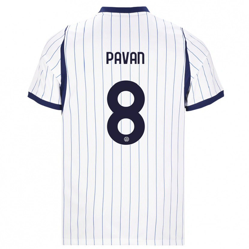 Danxen Herren Matilde Pavan #8 Weiß Dunkelblau Auswärtstrikot Trikot 2026/27 T-Shirt