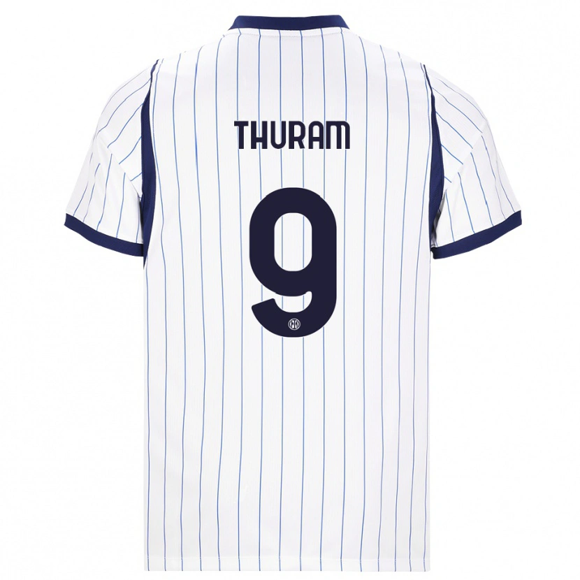 Danxen Herren Marcus Thuram #9 Weiß Dunkelblau Auswärtstrikot Trikot 2026/27 T-Shirt