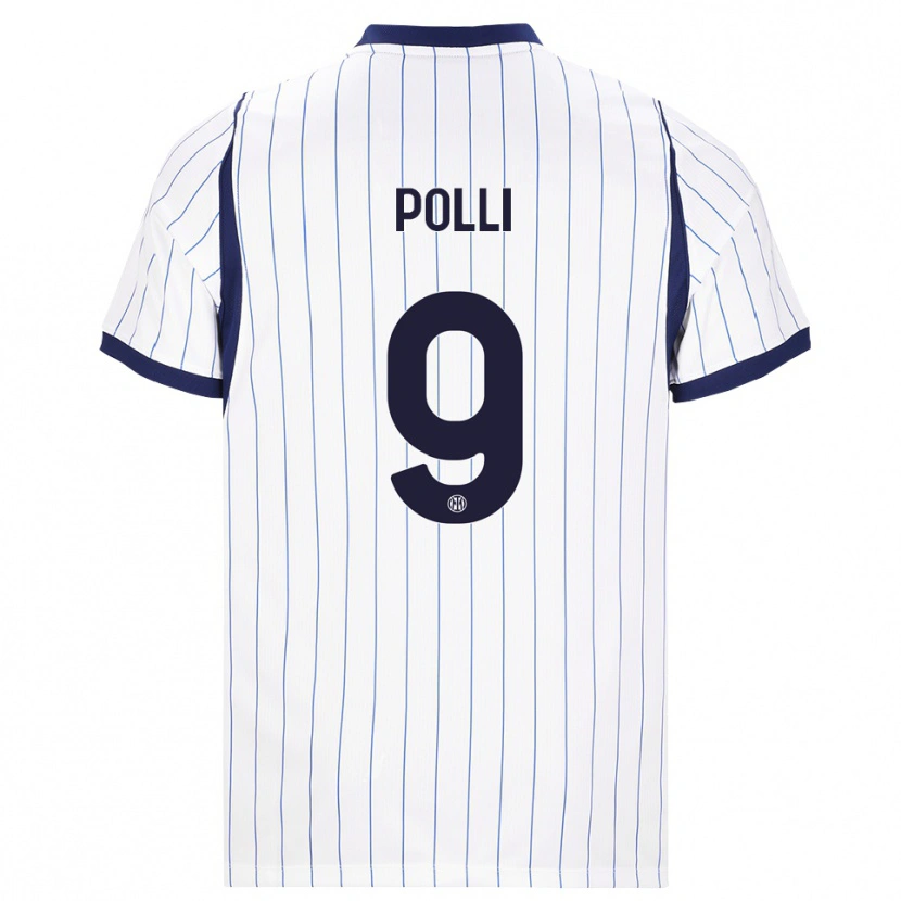 Danxen Herren Elisa Polli #9 Weiß Dunkelblau Auswärtstrikot Trikot 2026/27 T-Shirt