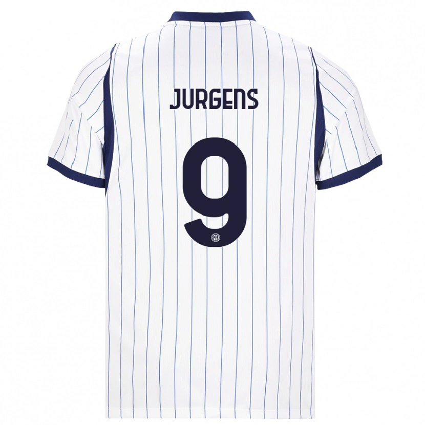 Danxen Herren Oliver Jurgens #9 Weiß Dunkelblau Auswärtstrikot Trikot 2026/27 T-Shirt