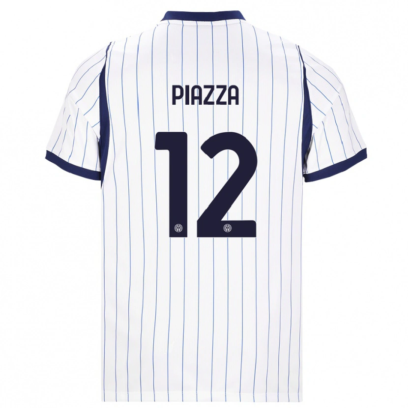 Danxen Herren Alessia Piazza #12 Weiß Dunkelblau Auswärtstrikot Trikot 2026/27 T-Shirt