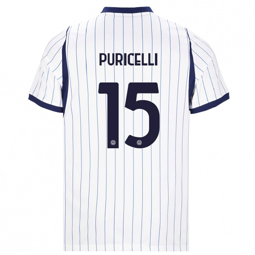 Danxen Herren Lorenzo Puricelli #15 Weiß Dunkelblau Auswärtstrikot Trikot 2026/27 T-Shirt