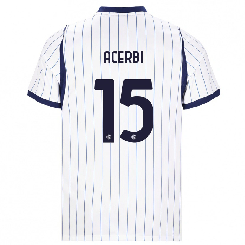 Danxen Herren Francesco Acerbi #15 Weiß Dunkelblau Auswärtstrikot Trikot 2026/27 T-Shirt