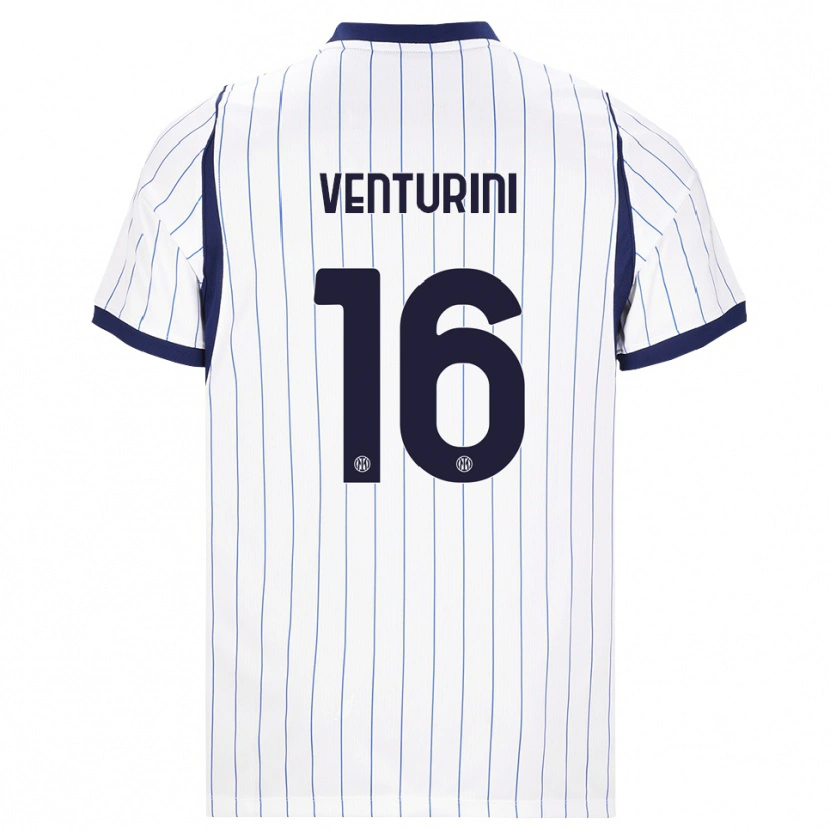 Danxen Herren Matteo Venturini #16 Weiß Dunkelblau Auswärtstrikot Trikot 2026/27 T-Shirt