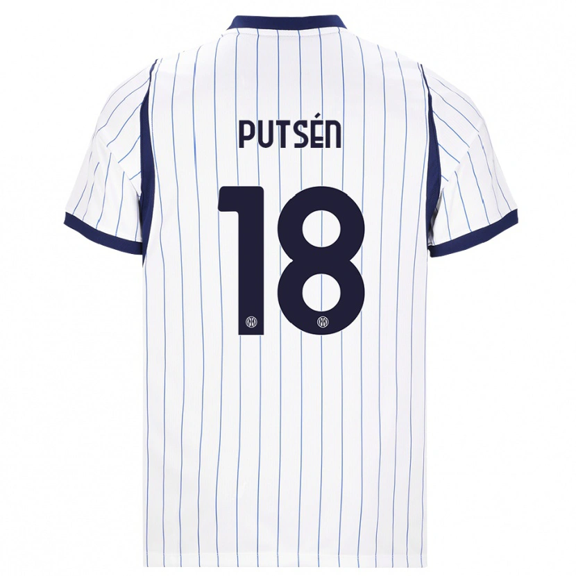 Danxen Herren Dino Putsén #18 Weiß Dunkelblau Auswärtstrikot Trikot 2026/27 T-Shirt
