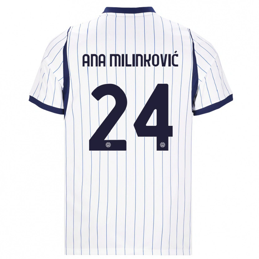 Danxen Herren Marija Ana Milinković #24 Weiß Dunkelblau Auswärtstrikot Trikot 2026/27 T-Shirt
