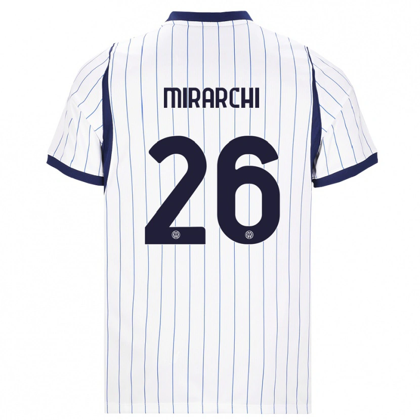 Danxen Herren Mattia Mirarchi #26 Weiß Dunkelblau Auswärtstrikot Trikot 2026/27 T-Shirt
