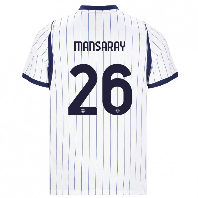 Danxen Herren Jasmin Mansaray #26 Weiß Dunkelblau Auswärtstrikot Trikot 2026/27 T-Shirt