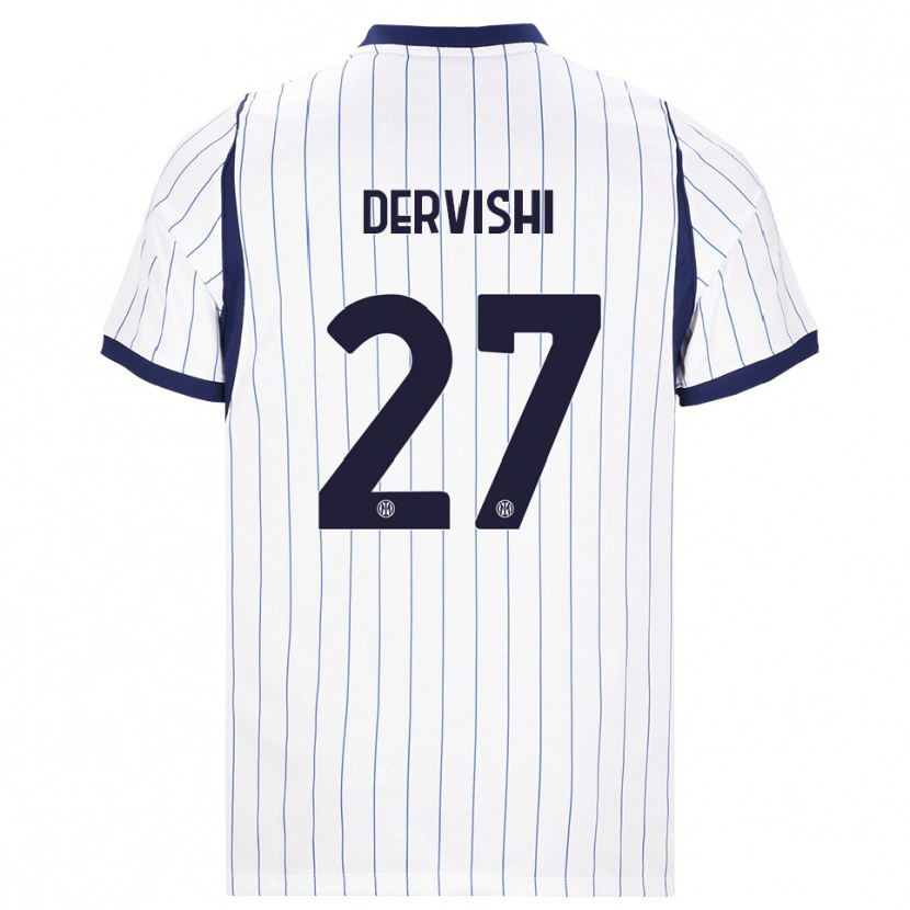 Danxen Herren Kristian Dervishi #27 Weiß Dunkelblau Auswärtstrikot Trikot 2026/27 T-Shirt
