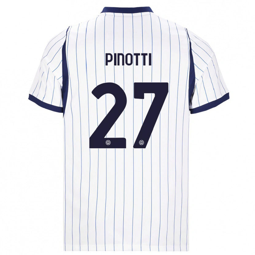 Danxen Herren Manuel Pinotti #27 Weiß Dunkelblau Auswärtstrikot Trikot 2026/27 T-Shirt