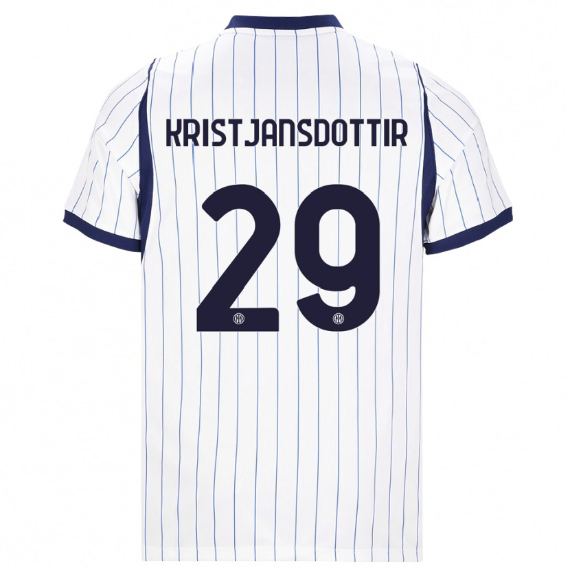 Danxen Herren Anna Bjork Kristjansdottir #29 Weiß Dunkelblau Auswärtstrikot Trikot 2026/27 T-Shirt