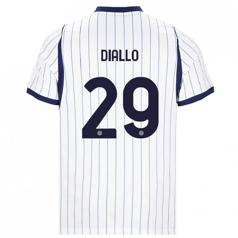 Danxen Herren Oumar Diallo #29 Weiß Dunkelblau Auswärtstrikot Trikot 2026/27 T-Shirt