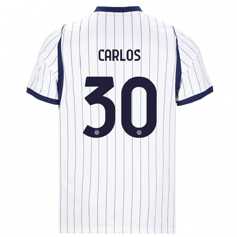 Danxen Herren Carlos Augusto #30 Weiß Dunkelblau Auswärtstrikot Trikot 2026/27 T-Shirt