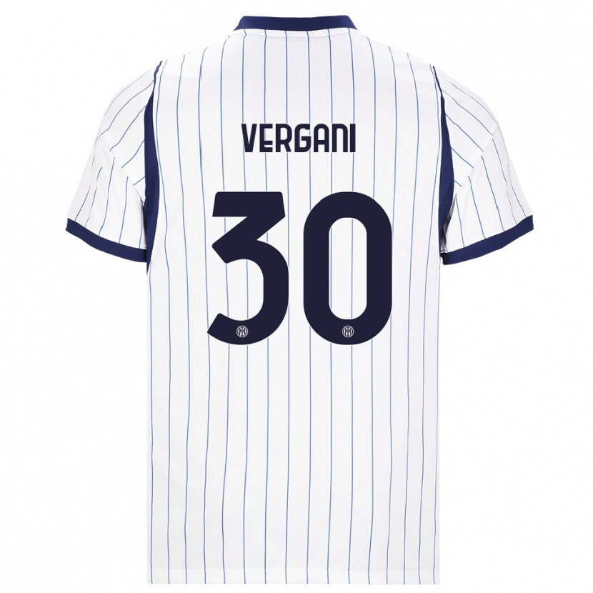 Danxen Herren Bianca Vergani #30 Weiß Dunkelblau Auswärtstrikot Trikot 2026/27 T-Shirt
