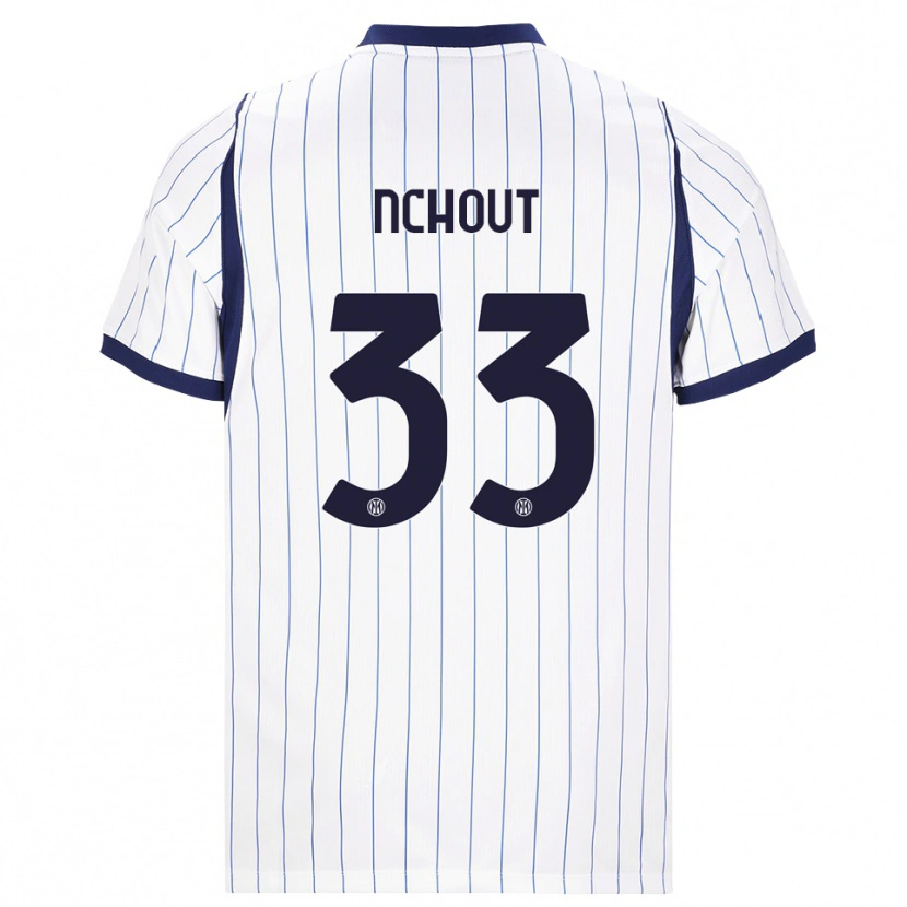 Danxen Herren Ajara Nchout #33 Weiß Dunkelblau Auswärtstrikot Trikot 2026/27 T-Shirt