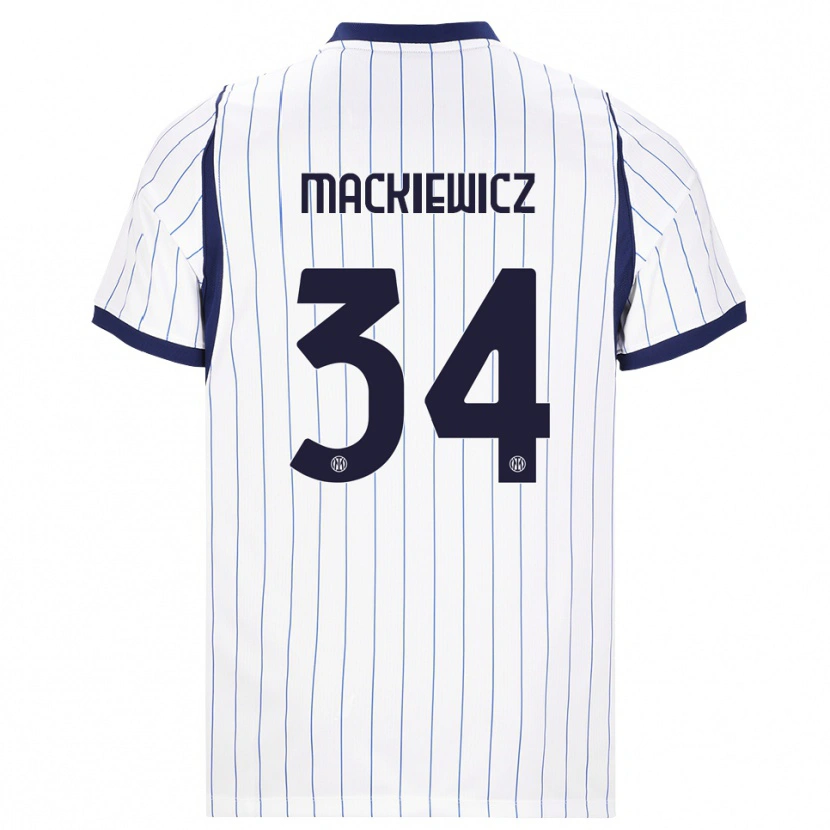 Danxen Herren Patryk Mackiewicz #34 Weiß Dunkelblau Auswärtstrikot Trikot 2026/27 T-Shirt