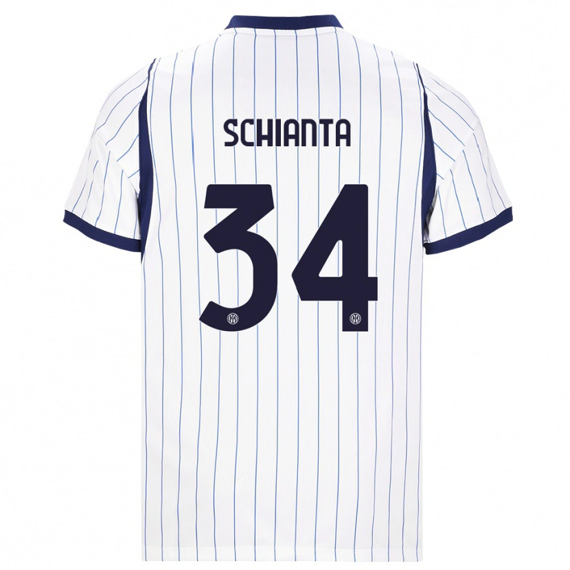 Danxen Herren Valentina Schianta #34 Weiß Dunkelblau Auswärtstrikot Trikot 2026/27 T-Shirt