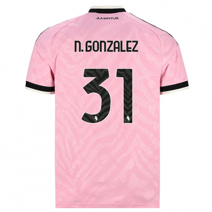 Danxen Herren Nico González #31 Pink Schwarz Auswärtstrikot Trikot 2026/27 T-Shirt