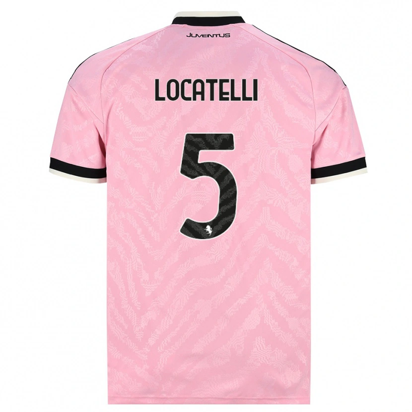 Danxen Herren Manuel Locatelli #5 Pink Schwarz Auswärtstrikot Trikot 2026/27 T-Shirt