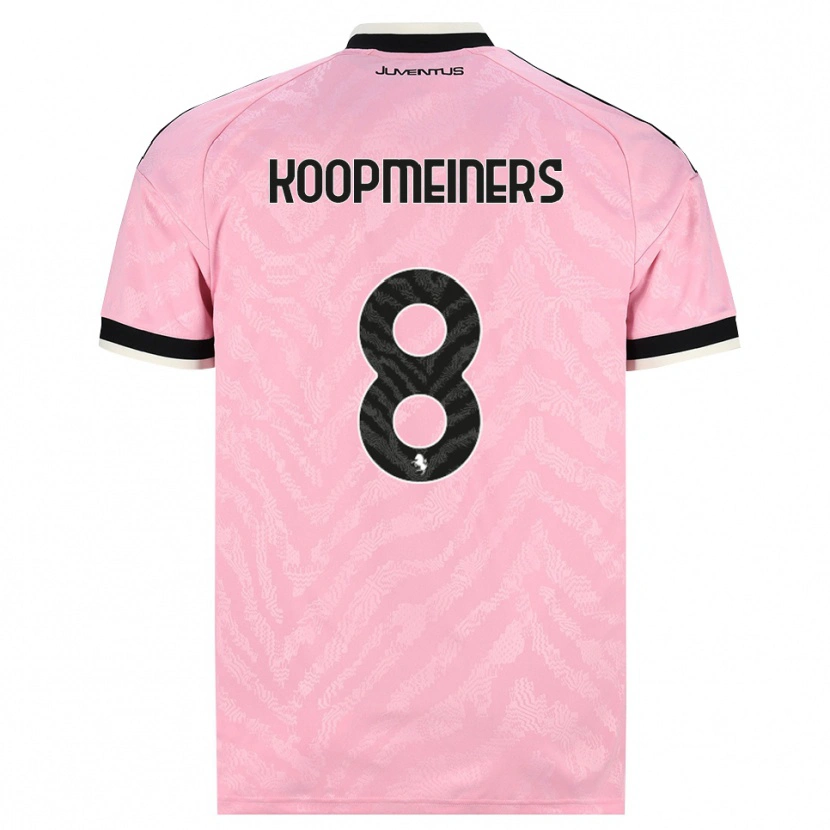Danxen Herren Teun Koopmeiners #8 Pink Schwarz Auswärtstrikot Trikot 2026/27 T-Shirt