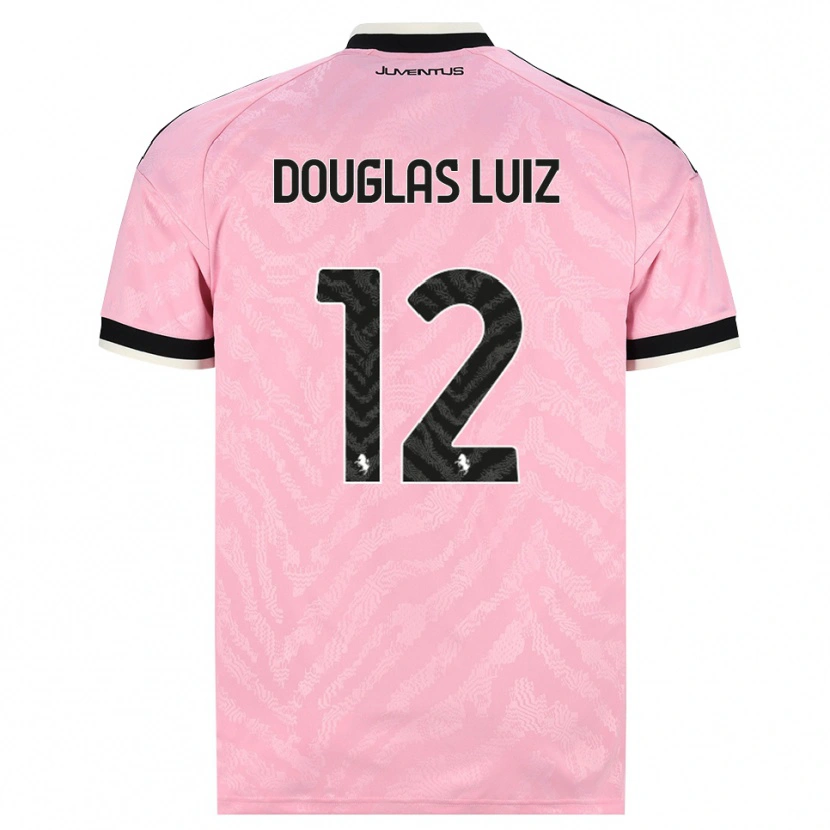 Danxen Herren Douglas Luiz #12 Pink Schwarz Auswärtstrikot Trikot 2026/27 T-Shirt