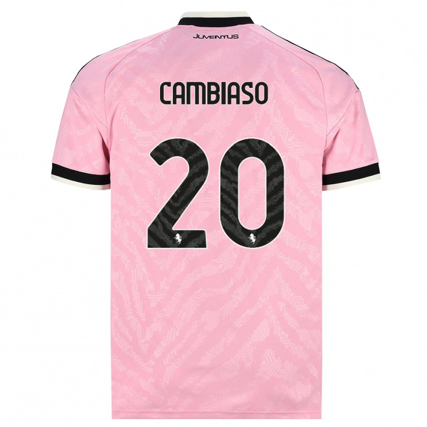 Danxen Herren Andrea Cambiaso #20 Pink Schwarz Auswärtstrikot Trikot 2026/27 T-Shirt
