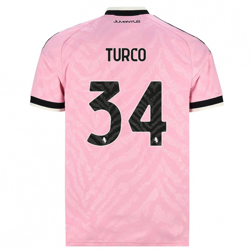 Danxen Herren Stefano Turco #34 Pink Schwarz Auswärtstrikot Trikot 2026/27 T-Shirt