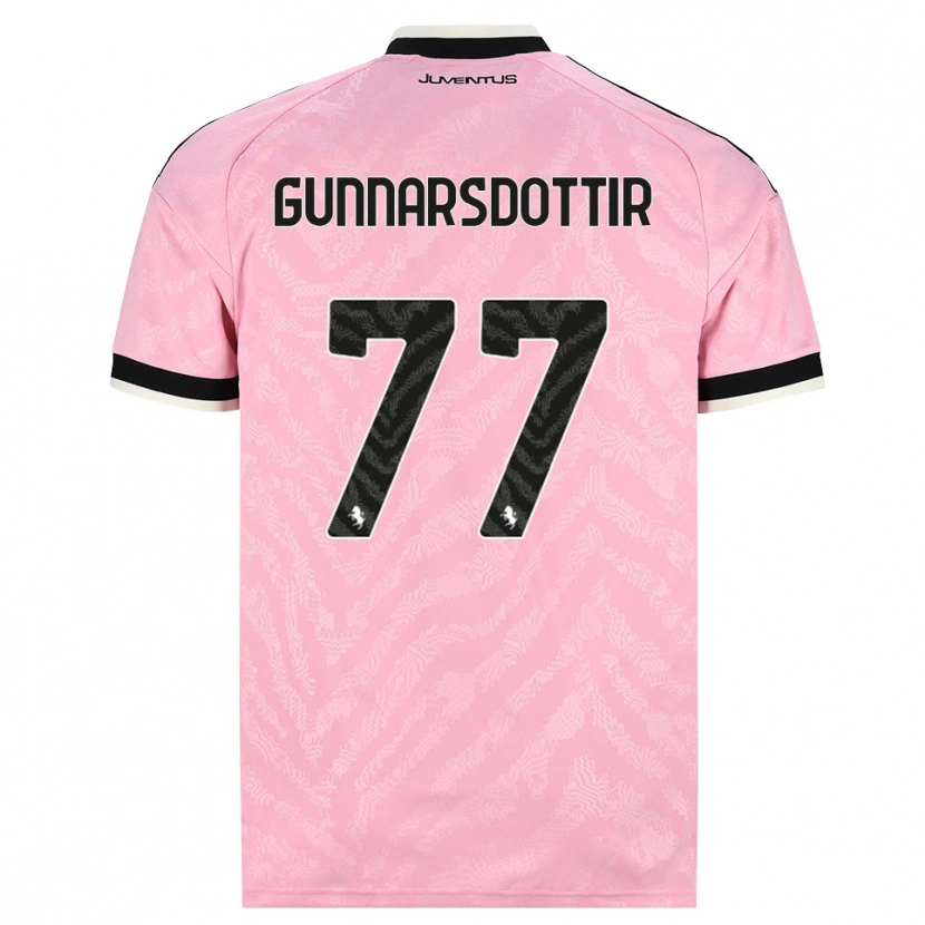 Danxen Herren Sara Bjork Gunnarsdottir #77 Pink Schwarz Auswärtstrikot Trikot 2026/27 T-Shirt