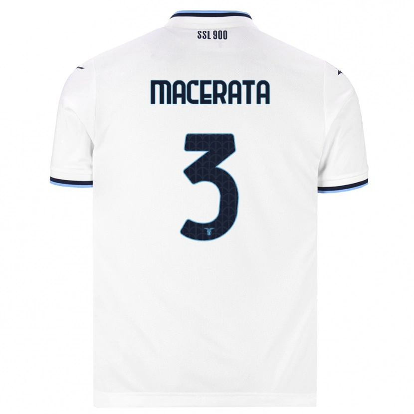 Danxen Herren Francesco Macerata #3 Weiß Dunkelblau Auswärtstrikot Trikot 2026/27 T-Shirt