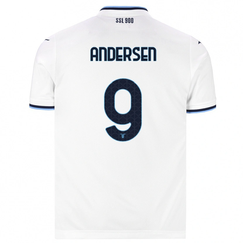Danxen Herren Signe Holt Andersen #9 Weiß Dunkelblau Auswärtstrikot Trikot 2026/27 T-Shirt