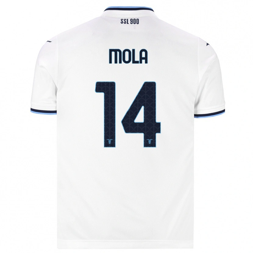 Danxen Herren Tommaso Mola #14 Weiß Dunkelblau Auswärtstrikot Trikot 2026/27 T-Shirt