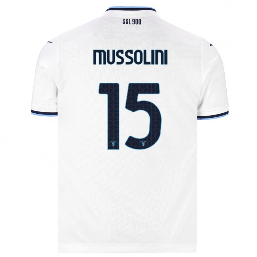 Danxen Herren Romano Floriani Mussolini #15 Weiß Dunkelblau Auswärtstrikot Trikot 2026/27 T-Shirt
