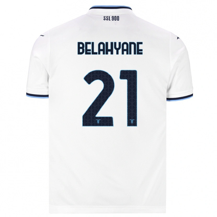 Danxen Herren Reda Belahyane #21 Weiß Dunkelblau Auswärtstrikot Trikot 2026/27 T-Shirt