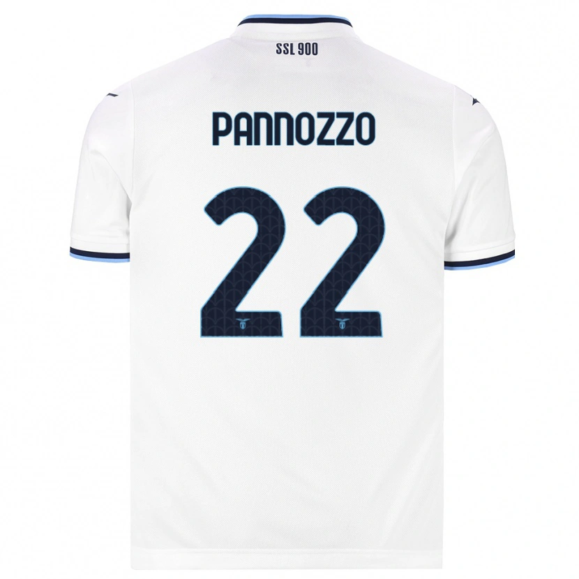 Danxen Herren Nicolò Pannozzo #22 Weiß Dunkelblau Auswärtstrikot Trikot 2026/27 T-Shirt