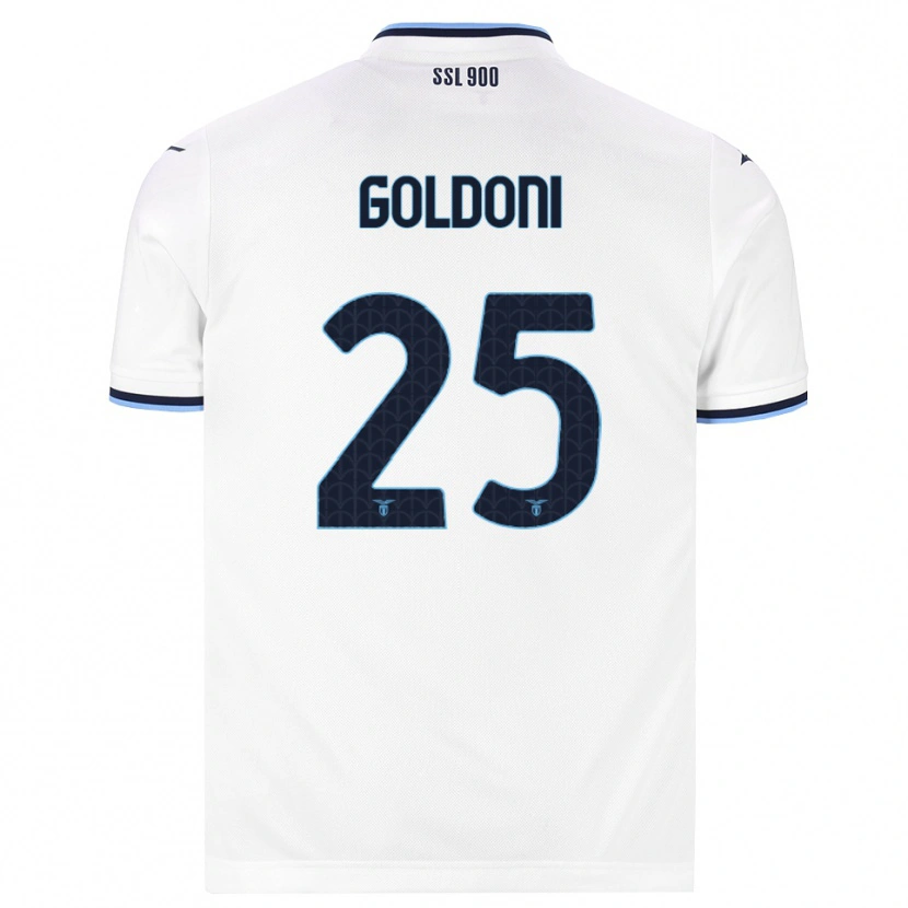 Danxen Herren Eleonora Maria Goldoni #25 Weiß Dunkelblau Auswärtstrikot Trikot 2026/27 T-Shirt