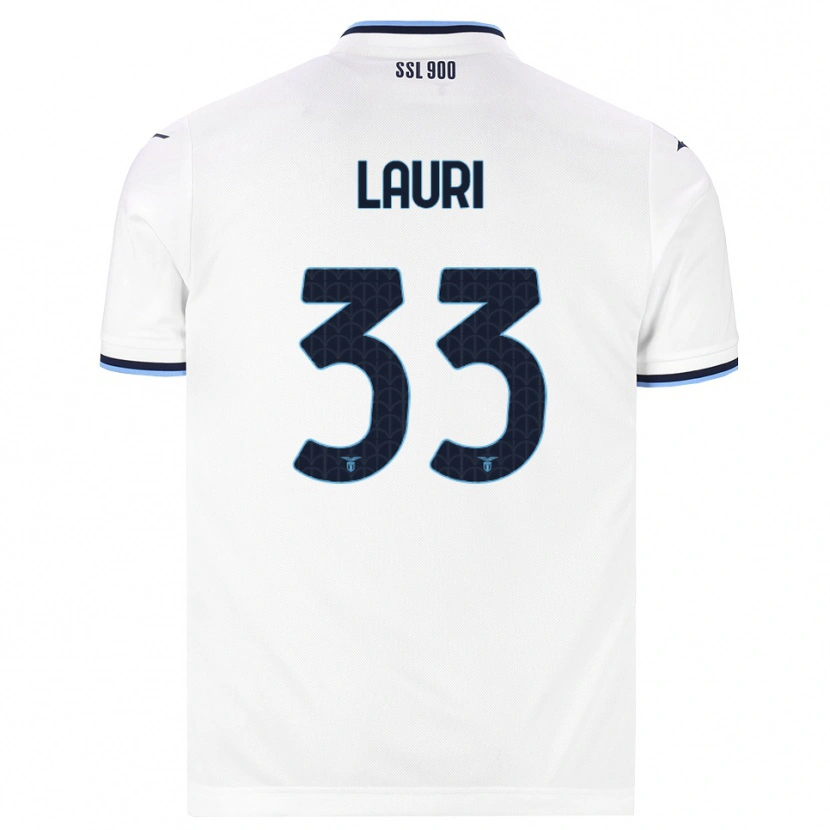 Danxen Herren Giacomo Lauri #33 Weiß Dunkelblau Auswärtstrikot Trikot 2026/27 T-Shirt