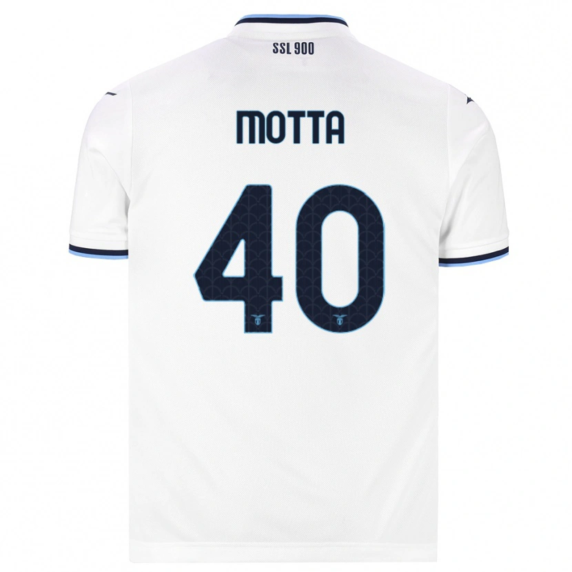 Danxen Herren Edoardo Motta #40 Weiß Dunkelblau Auswärtstrikot Trikot 2026/27 T-Shirt