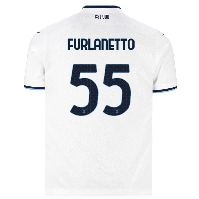 Danxen Herren Alessio Furlanetto #55 Weiß Dunkelblau Auswärtstrikot Trikot 2026/27 T-Shirt
