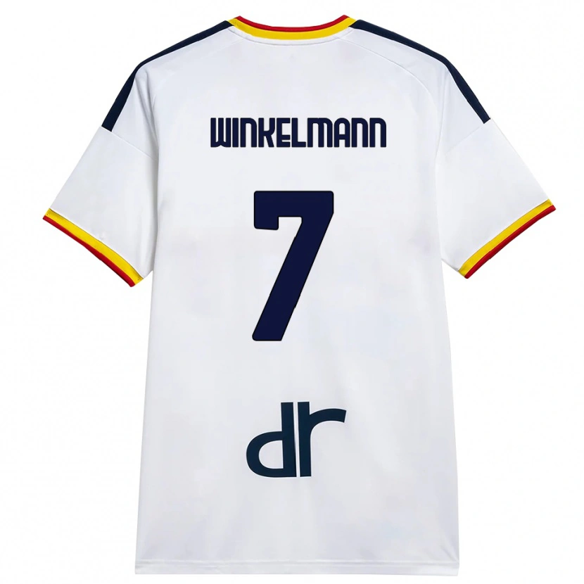 Danxen Herren Till Winkelmann #7 Weiß Gelb Rot Auswärtstrikot Trikot 2026/27 T-Shirt