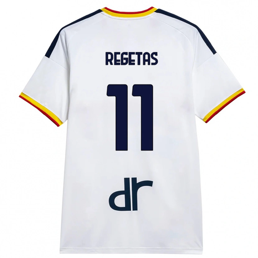Danxen Herren Domagoj Regetas #11 Weiß Gelb Rot Auswärtstrikot Trikot 2026/27 T-Shirt