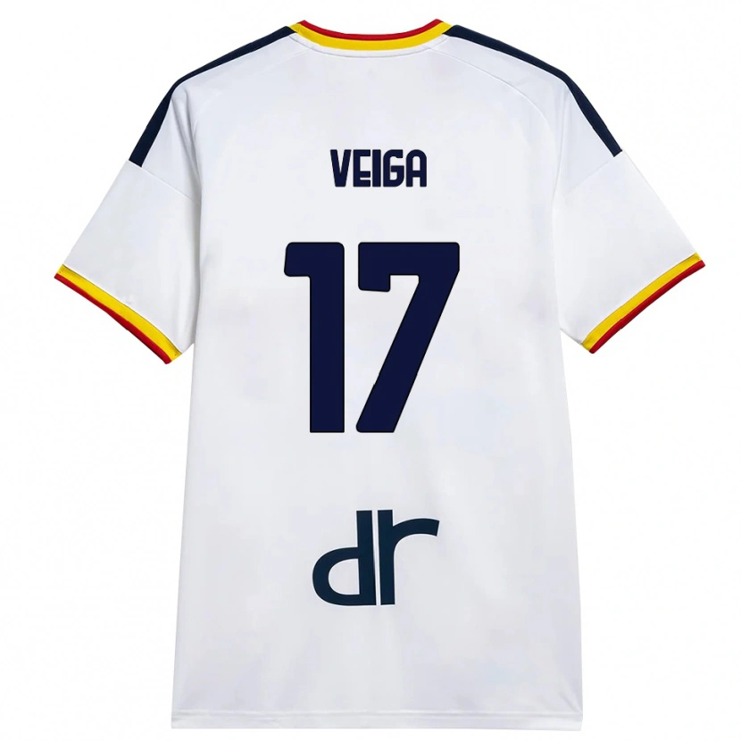 Danxen Herren Danilo Veiga #17 Weiß Gelb Rot Auswärtstrikot Trikot 2026/27 T-Shirt