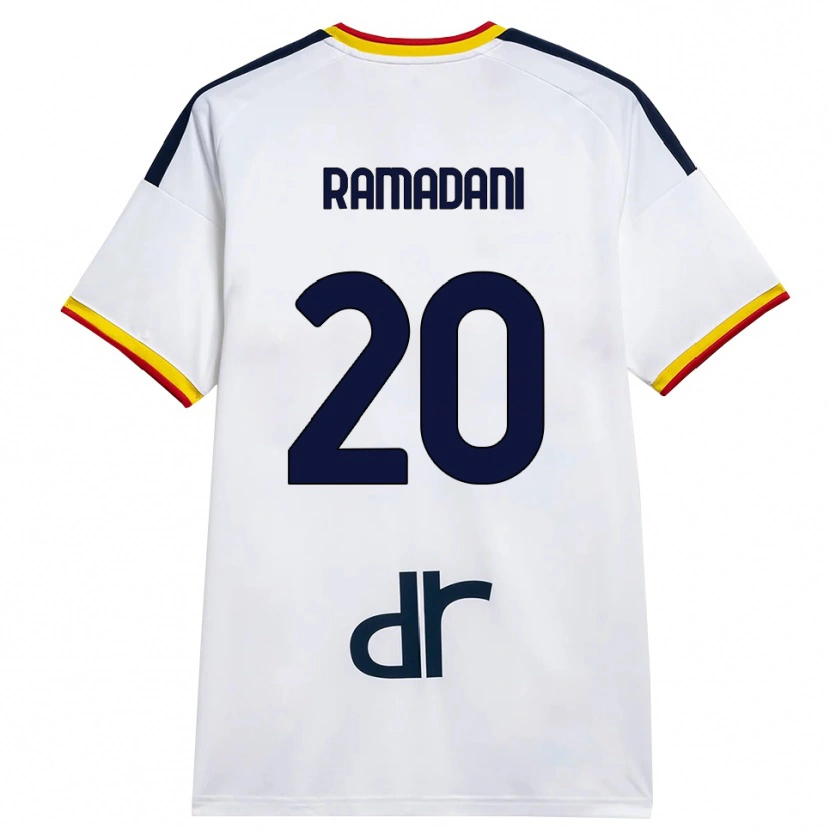 Danxen Herren Ylber Ramadani #20 Weiß Gelb Rot Auswärtstrikot Trikot 2026/27 T-Shirt