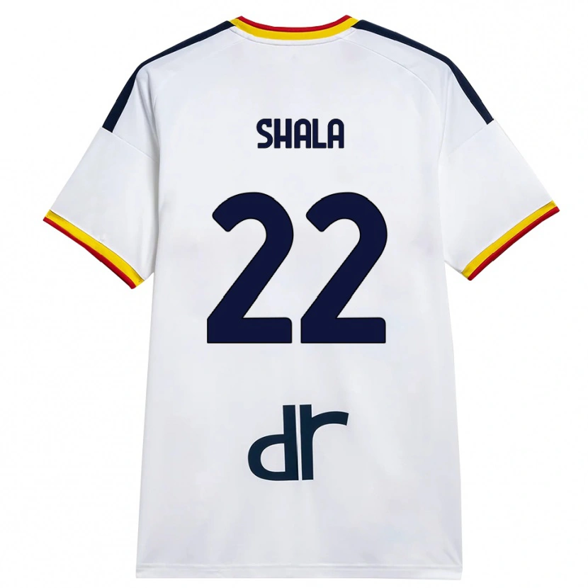Danxen Herren Erlis Shala #22 Weiß Gelb Rot Auswärtstrikot Trikot 2026/27 T-Shirt