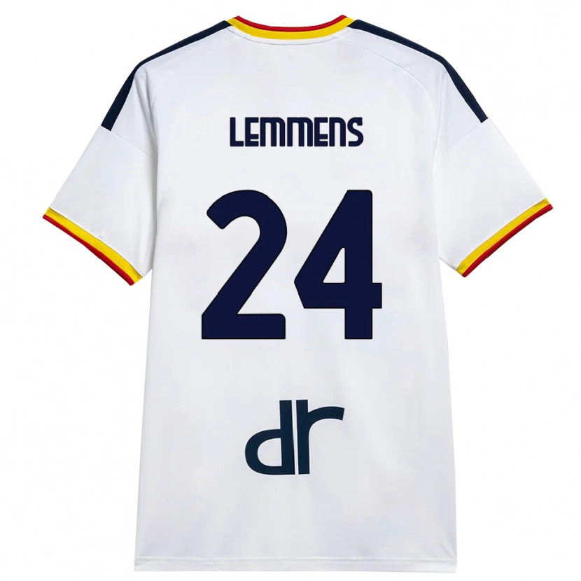 Danxen Herren Mats Lemmens #24 Weiß Gelb Rot Auswärtstrikot Trikot 2026/27 T-Shirt