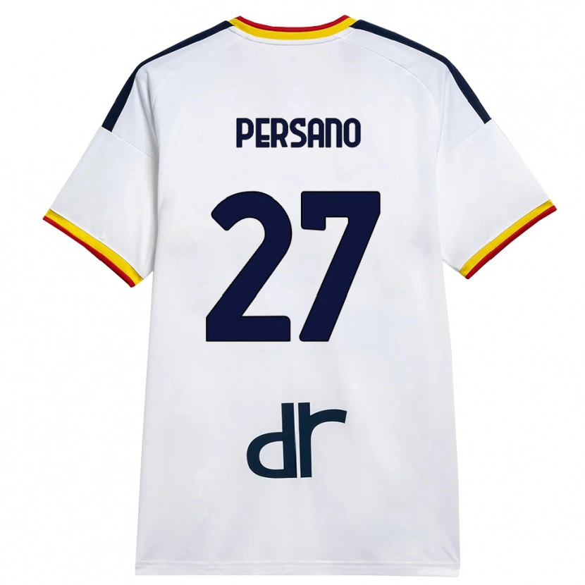 Danxen Herren Emanuele Persano #27 Weiß Gelb Rot Auswärtstrikot Trikot 2026/27 T-Shirt