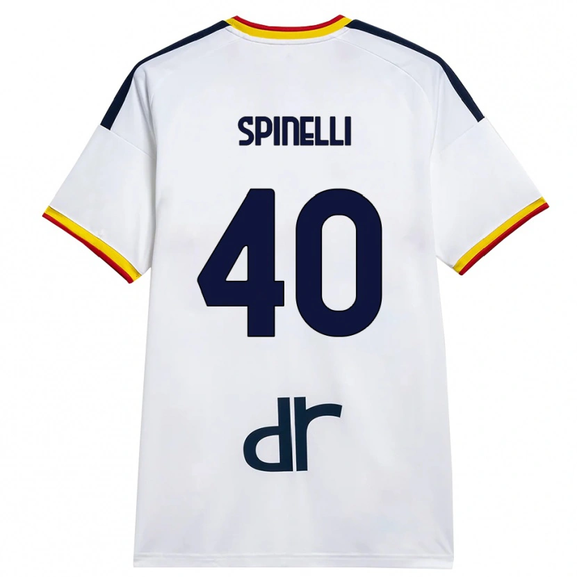 Danxen Herren Nicolò Spinelli #40 Weiß Gelb Rot Auswärtstrikot Trikot 2026/27 T-Shirt